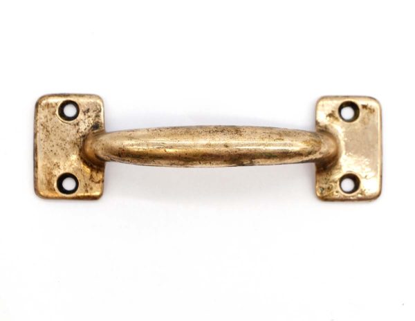 Cabinet & Furniture Pulls - Vintage 5.5 in. Polished Patina Cast Brass Bridge Drawer Pull