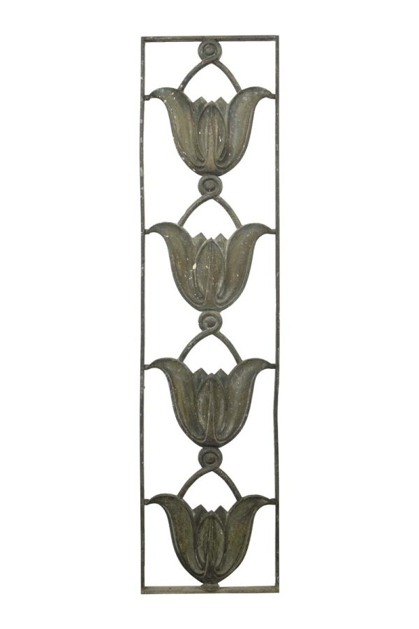 Decorative Metal - Reclaimed 31 in. Bronze Vertical Tulip Design Architectural Panel