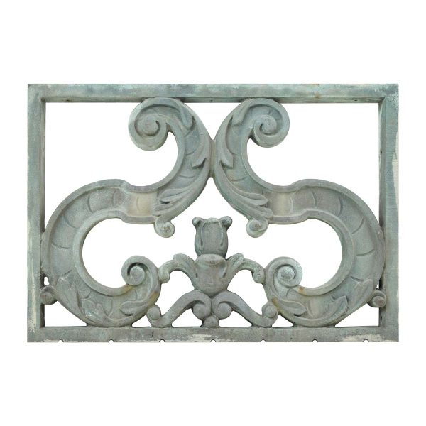 Decorative Metal - Reclaimed Verdigris Cast Bronze Ornamental Exterior Panel