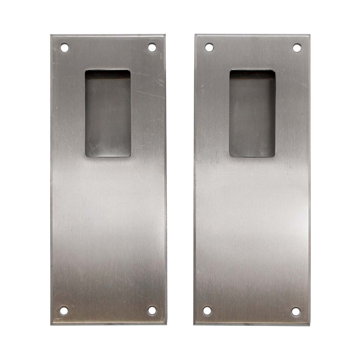 Pair Of Modern 10 In Nickel Plated Recessed Door Pulls Olde Good Things   Door Pulls Pair Of Modern 10 In Nickel Plated Recessed Door Pulls Q282682 