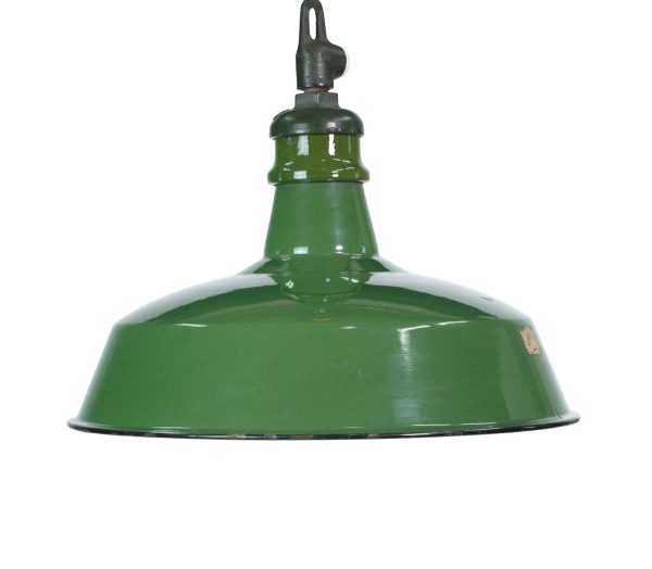 Down Lights - Reclaimed Industrial 16.25 in. Steel Green Enamel Pendant Light