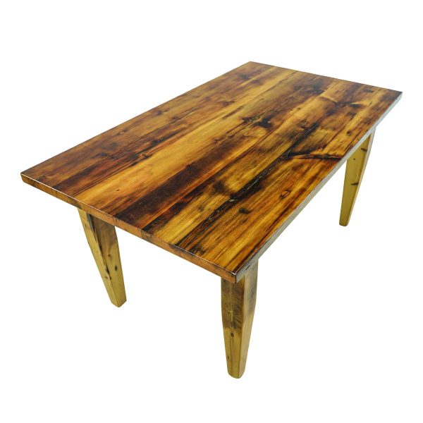 Farm Tables - Handcrafted Reclaimed 5 ft Pine Tapered Leg Dining Farm Table