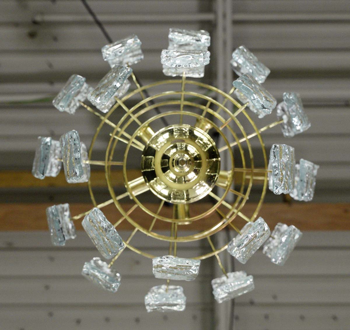 Glass panel deals chandelier