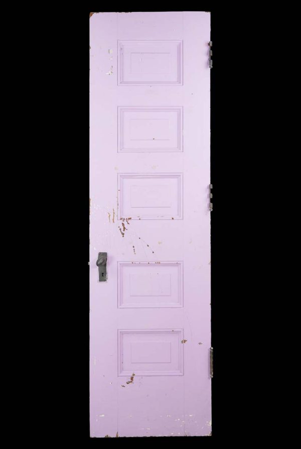 Standard Doors - Vintage Painted Pink & White 5 Pane Pine Passage Door