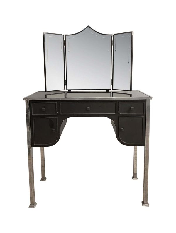 Bedroom - United Metal Box Co. Art Deco Etched Mirror Vanity Desk