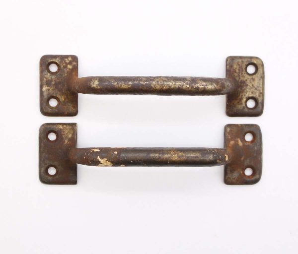 Cabinet & Furniture Pulls - Pair of Vintage Classic 5 in. Cast Iron Bridge Drawer Pulls