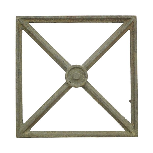 Decorative Metal - Reclaimed 10.5 Square Cast Iron X Design Frame