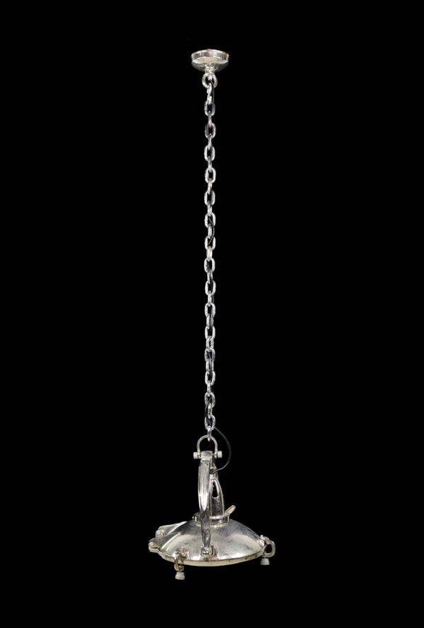 Down Lights - Vintage Industrial 16.25 in. Stainless Steel Chain Pendant Light