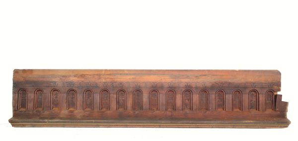 Paneled Rooms & Wainscoting - Reclaimed 139 in. Arched Relief Wainscoting Wall Panel