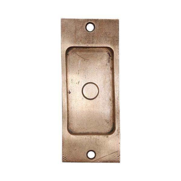 Pocket Door Hardware - Vintage 5 in. Classic Polished Brass Recessed Pocket Door Pull