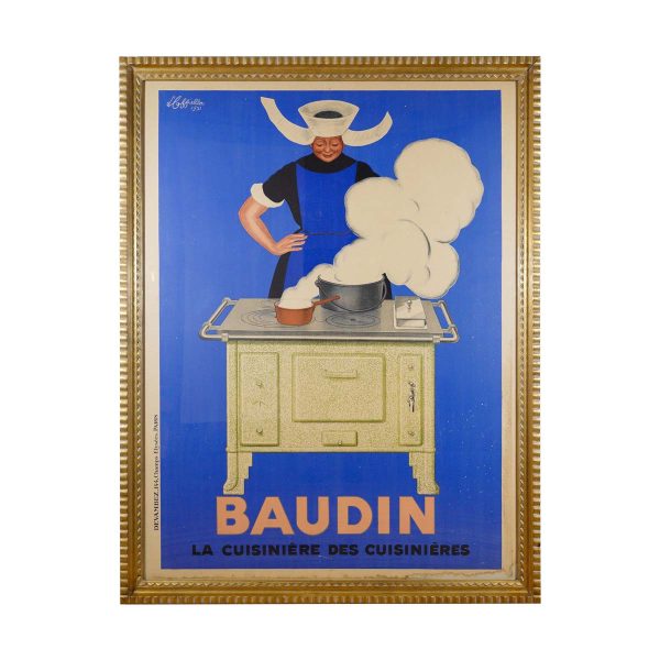 Posters - Original 1933 French Baudin Cuisiniere Des Cuisinieres Stove Advertising Poster by Leonetto Cappiello