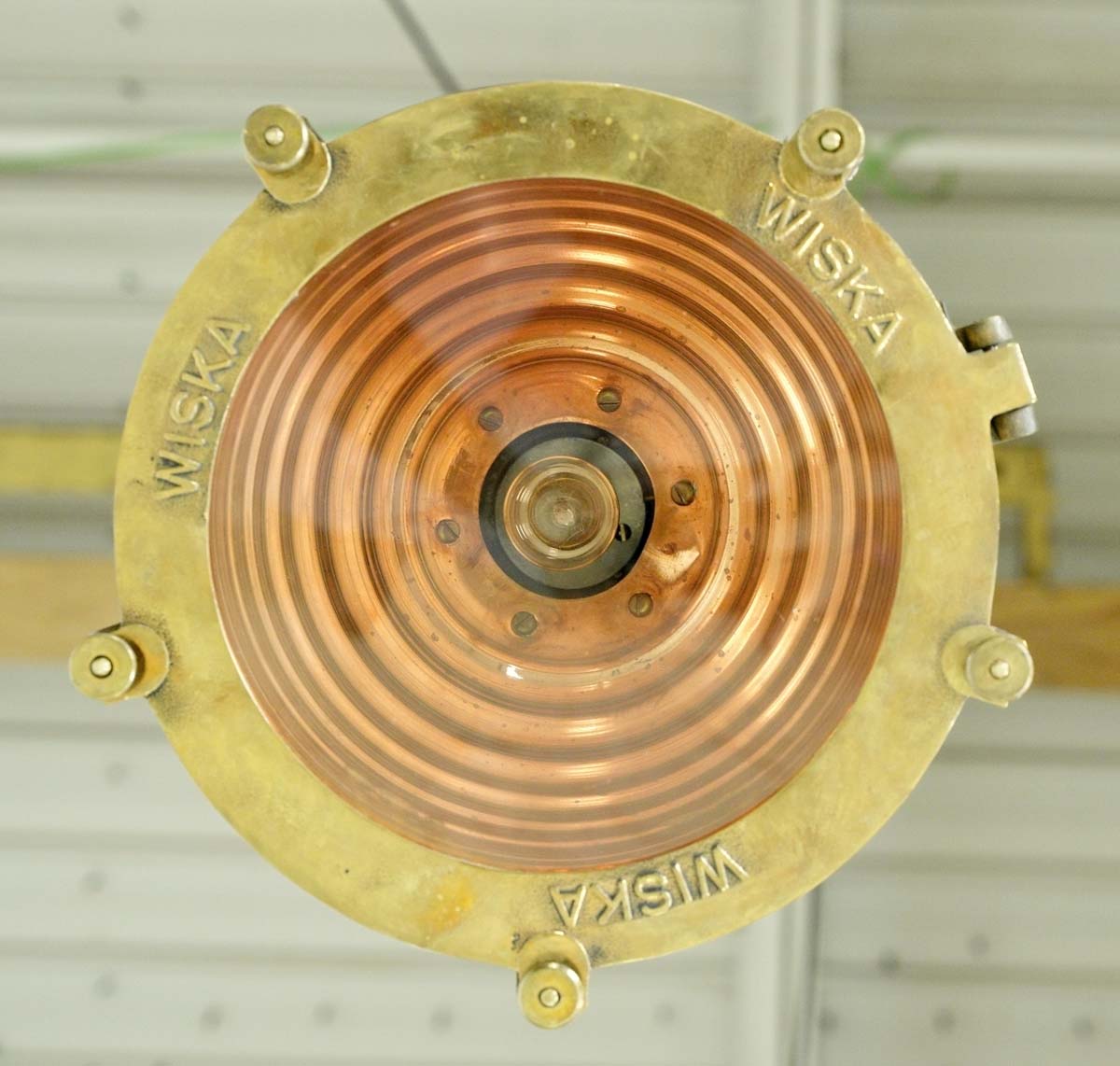 Copper and Brass Large Wiska Beehive Pendant