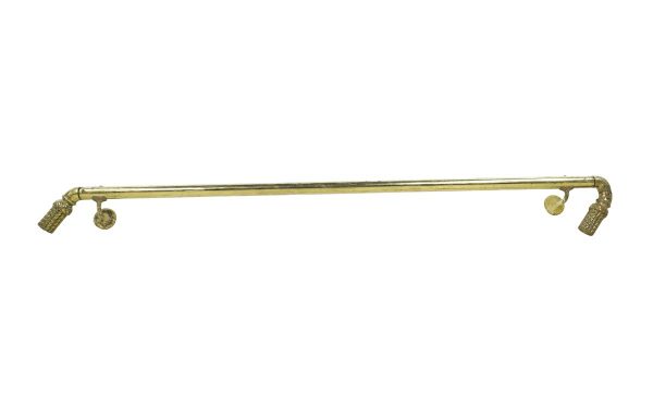 Staircase Elements - Reclaimed 57 in. Tassel Ends Polished Brass Plated Steel Railing