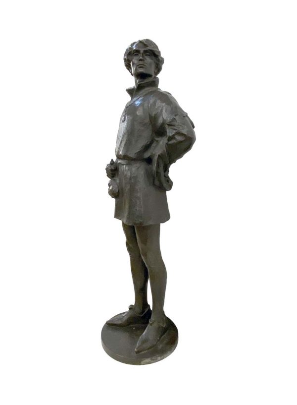 Statues & Sculptures - 1907 Bronze Edelmann Sculpture by Rudolf Marcuse