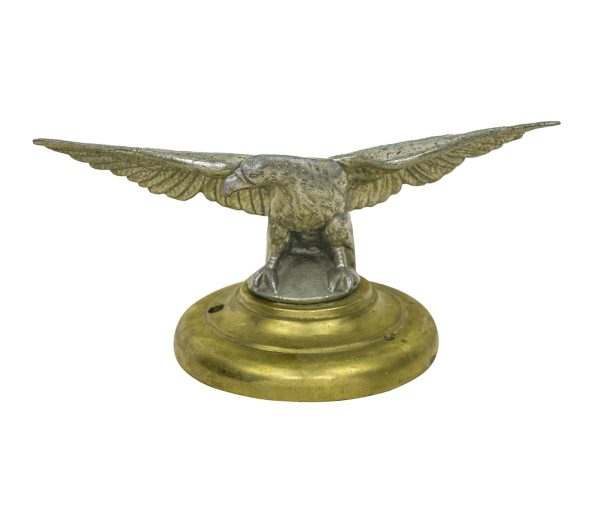 Statues & Sculptures - Aluminum Eagle Paperweight Statue with Brass Base