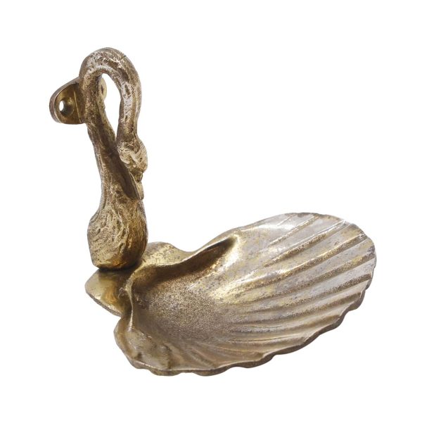 Bathroom - Vintage Silver Plated Brass Swan & Shell Wall Mount Soap Dish