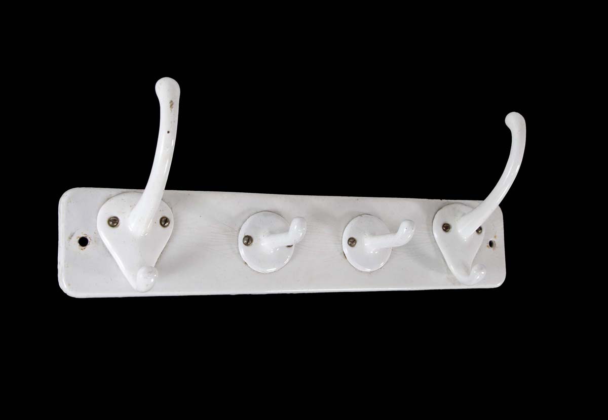 European All White Hook Cast Iron Porcelain Wall Rack