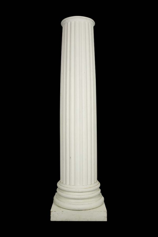 Columns & Pilasters - Reclaimed 90.75 in. Hollow White Stucco Finish Column