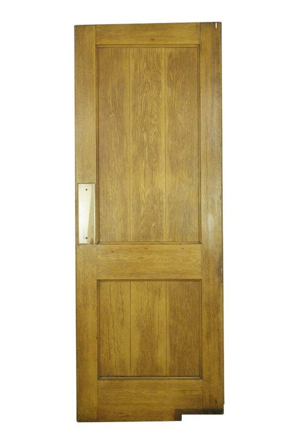 Commercial Doors - Vintage 2 Pane Medium Tone Wood Swing Commercial Door 79.75 x 29.75