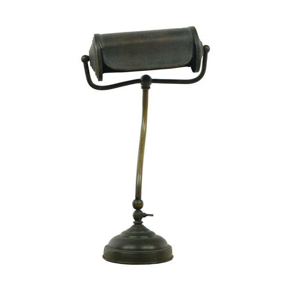 Desk Lamps - Antique Fixed Arm Swinging Head Brass Wall Desk Lamp