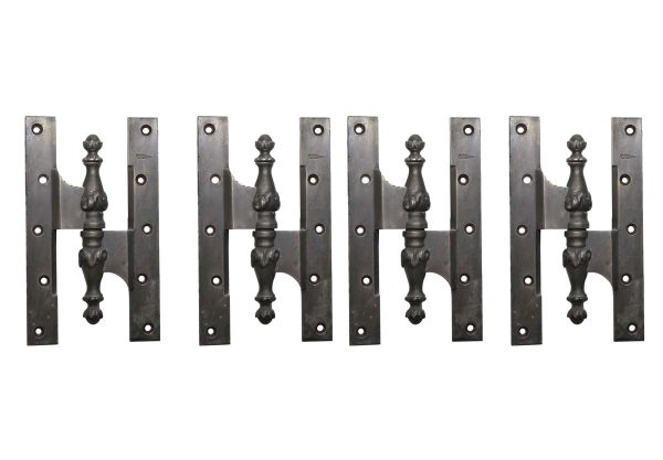 Door Hinges - P.E. Guerin Paumelle Black Nickel Plated Right Hand Hinge Set
