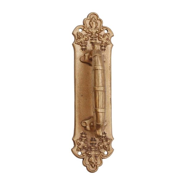 Door Pulls - Antique French 6.75 in. Polished Coppered Bronze Door Pull Handle