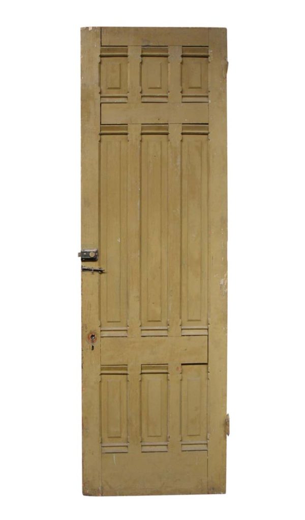 Entry Doors - Antique 9 Raised Pane Wood Entry Door 101 x 32