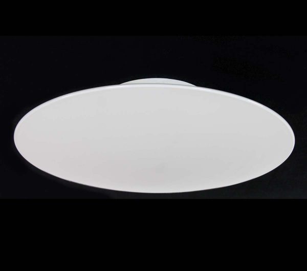 Flush & Semi Flush Mounts - European 17.75 in. Round White Glass Flush Mount Fixture