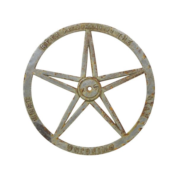 Garden Elements - 1890s The Star Swinging Hose Reel Steel Wall Art