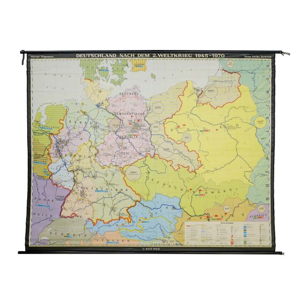 Globes & Maps - 1945-1970 Deutschland Nach Dem 2. Weltkrieg Germany After WWll Map