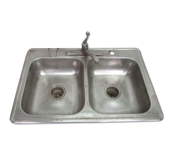 Kitchen - Reclaimed Stainless Steel Two Bay Surface Mount Kitchen Sink