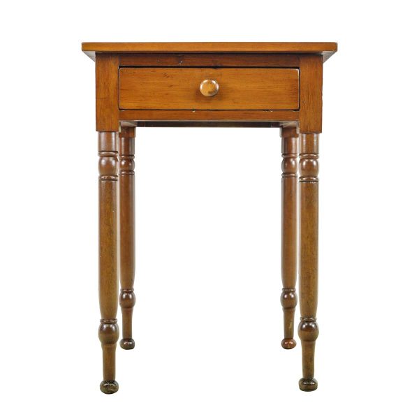 Living Room - Antique Refinished Cherry Drawer Square End Table Stand