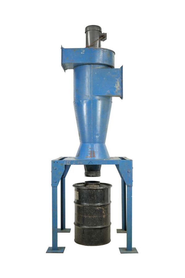 Machinery - Reclaimed Blue Steel Industrial Cyclone Dust Collector System