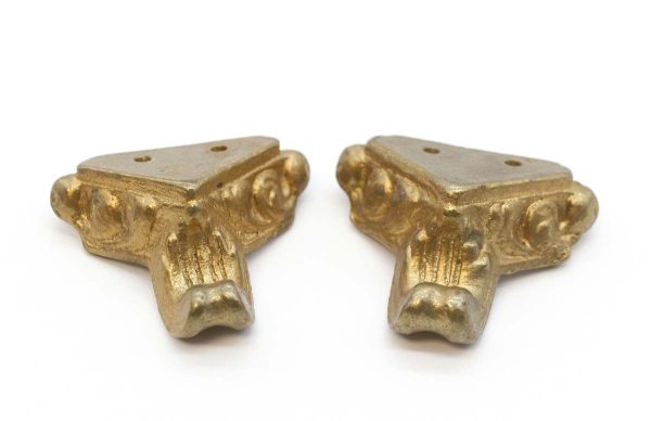 Other Cabinet Hardware - Pair of Vintage Brass 1.375 in. H Furniture Claw Feet