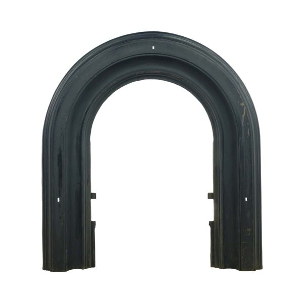 Screens & Covers - Antique Classic Arched Shaped Black Cast Iron Fireplace Insert