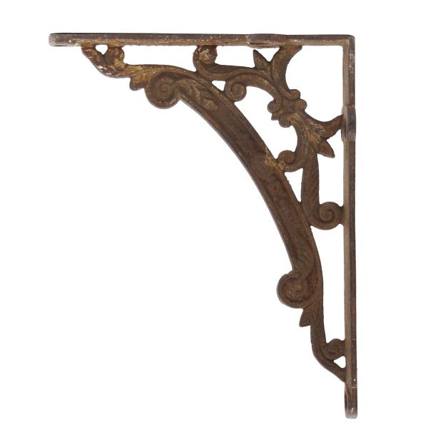 Shelf & Sign Brackets - Antique Victorian Black Cast Iron Cut Out Shelf Bracket