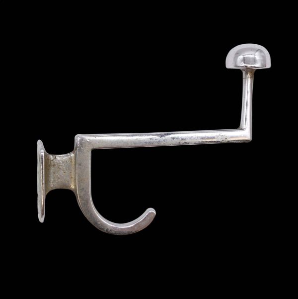 Single Hooks - European Art Deco Double Arm Cap Top Steel Wall Hook