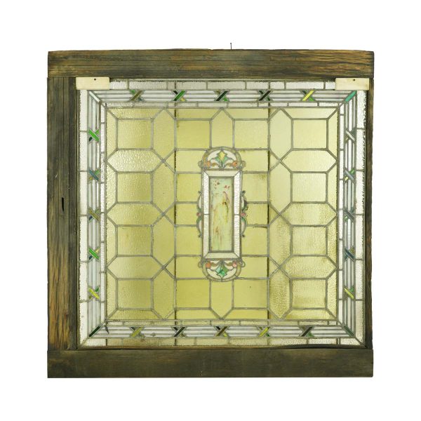 Stained Glass - Antique Victorian Stained Glass Skylight from Horn and Hardart Building Baltimore Maryland