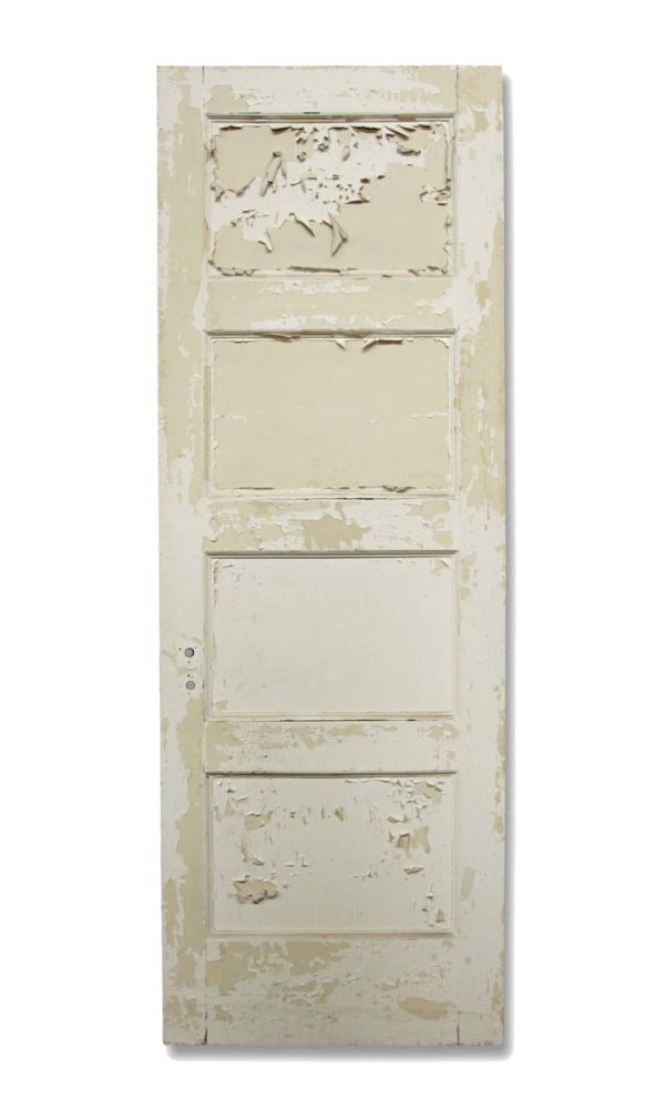 Standard Doors - Antique 4 Pane White Wood Passage Door 87.5 x 32.5