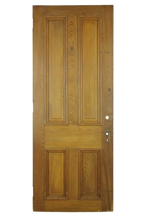 Standard Doors - Antique 4 Panel Medium Tone Pine Wood Passage Door 87.5 x 33.75