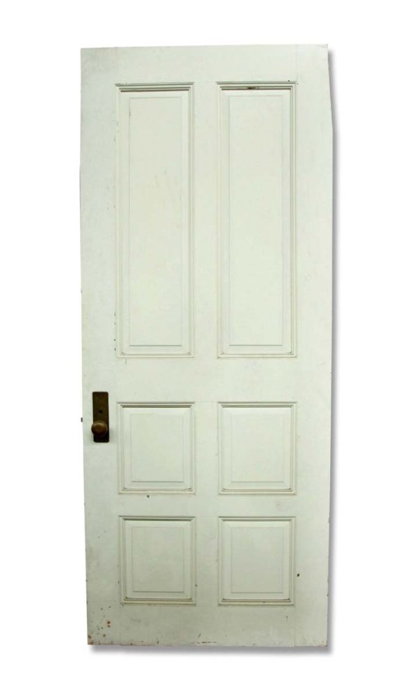 Standard Doors - Antique 6 Pane White Wood Passage Door 86.5 x 35.25