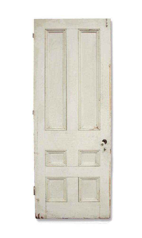 Standard Doors - Antique 6 Pane White Wood Passage Door 93 x 34