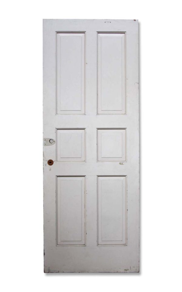 Standard Doors - Vintage 6 Pane Wood White Privacy Door 84 x 31.875