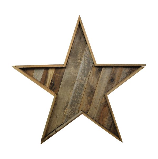 Altered Antiques - Handcrafted 50 in. Rustic Pine Plywood Plank Country Star