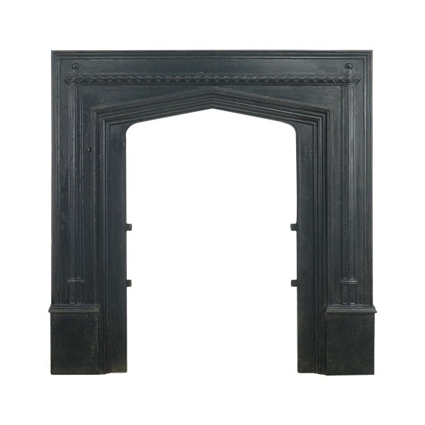 Screens & Covers - Federal Black Cast Iron Square Fireplace Insert Surround