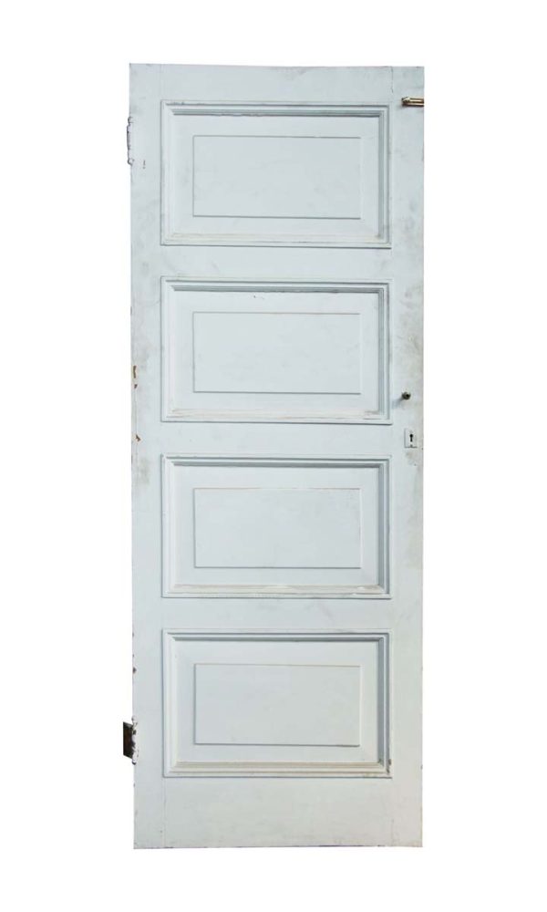 Standard Doors - Antique 4 Pane White Wood Passage Door 70.875 x 26.25