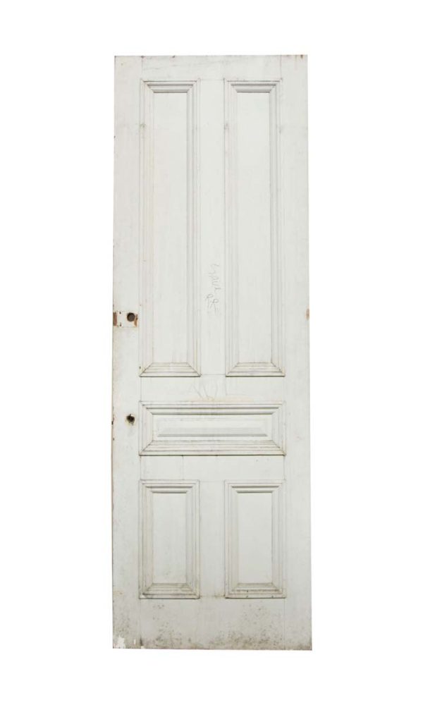 Standard Doors - Antique 5 Pane White Wood Privacy Door 95 x 31.5