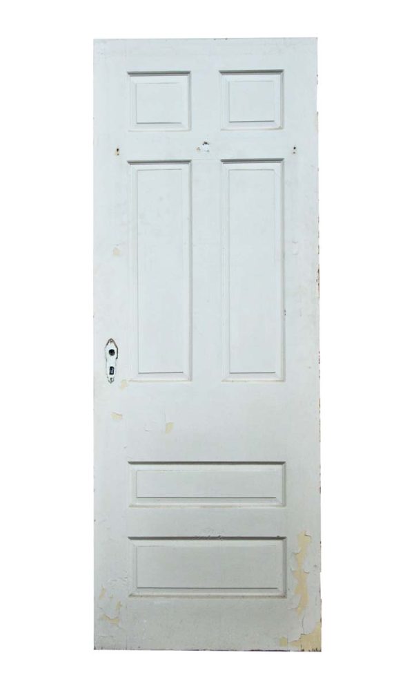 Standard Doors - Antique 6 Pane White Wood Passage Door 78.5 x 30