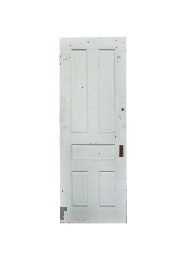Standard Doors - Vintage 5 Pane White Wood Privacy Door 89.5 x 32