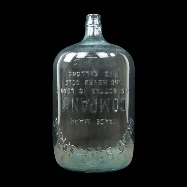 Bottles & Jars - Vintage Blue Glass Great Bear Spring 5 Gallon Carboy Bottle Jug